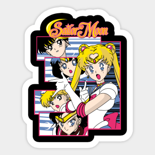 Sailor Moon Team Design with Heroic Pose Sticker